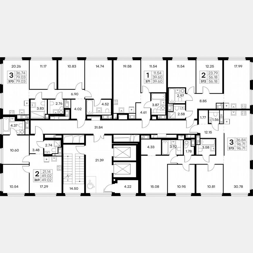 3-к. квартира, 79,4 м², 18/18 эт.