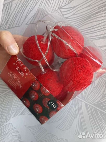 Ночник гирлянда украшение интерьер шарики огоньки