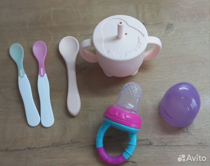 Ниблер, поильник, ложки