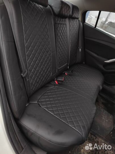 Чехлы mazda 6 gj/автопилот экокожа ромб чёрные