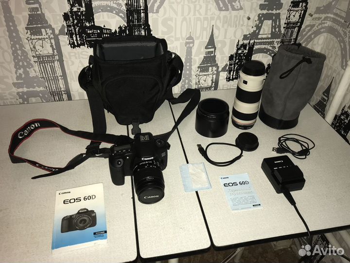Canon EOS 60D Kit EF-S 18-55mm+Ultrasonic 70-200mm