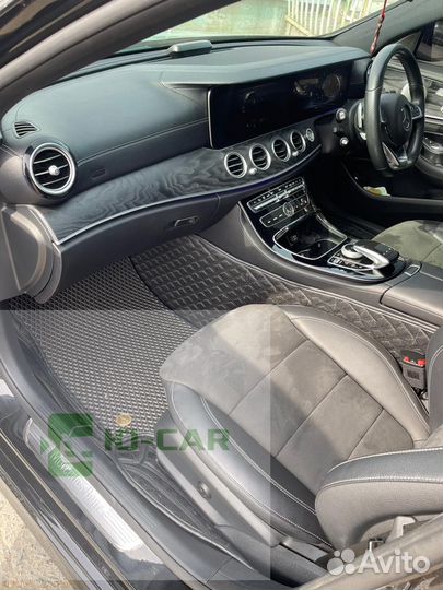 3D коврики из Экокожи+вставки ева Mercedes E-class