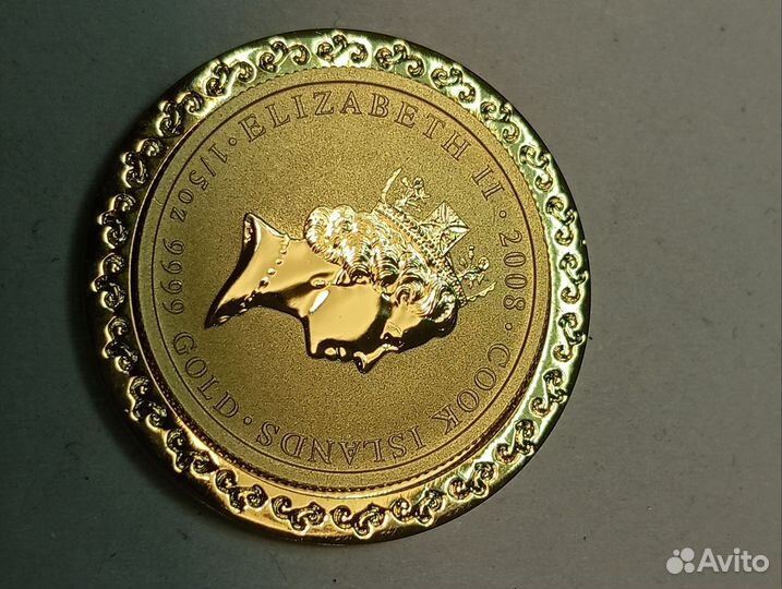Золотая монета 999'9 проба