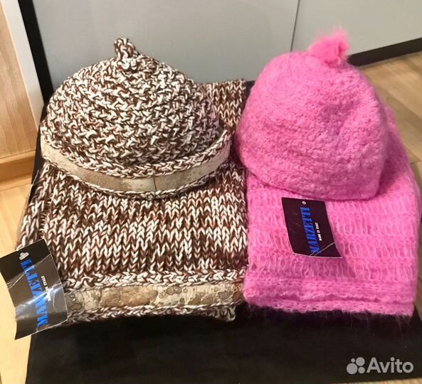 Комплект шапка и шарф оригинал новые