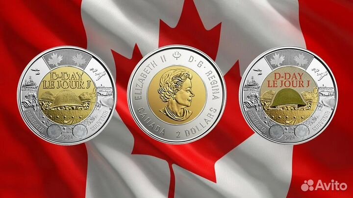 1 и 2 доллара Канада