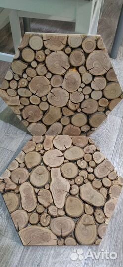 Панно из спилов дерева