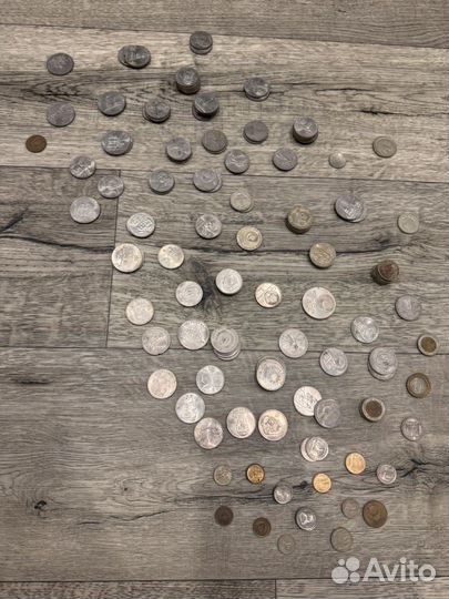 Монеты СССР разные года + шкатулка Пушкин