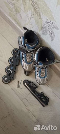 Роликовые коньки (2 в 1) со сменным лезвием