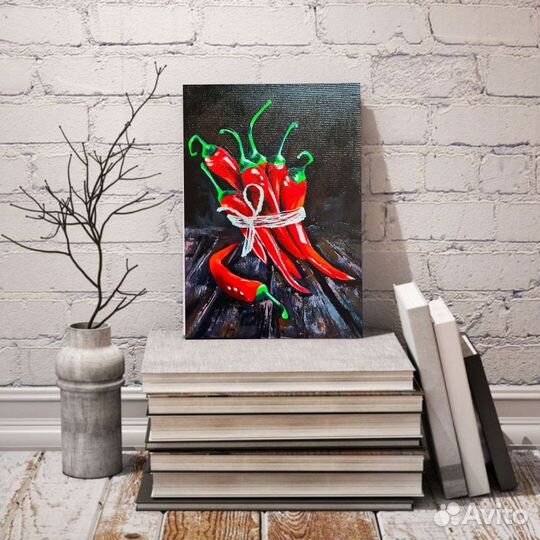 Картина на кухню. Перцы. Интерьерная картина