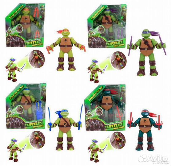 Игрушки черепашки-Ниндзя с проектором