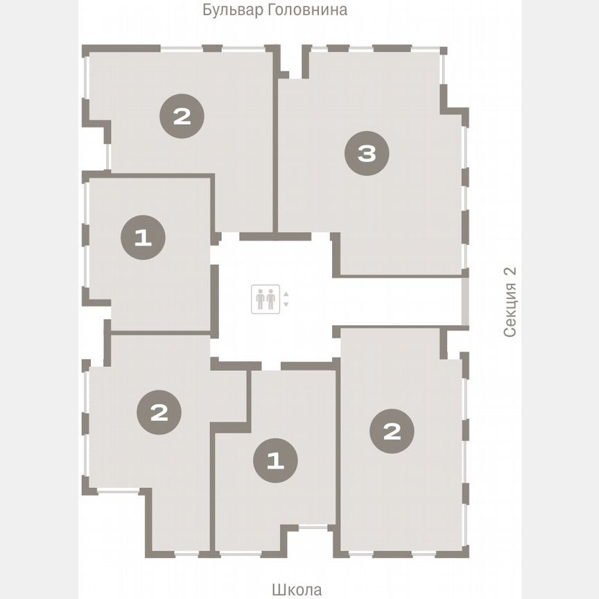 2-к. квартира, 71,1 м², 3/15 эт.