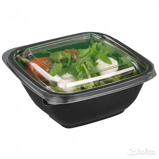 Контейнер пластиковый одноразовый с крышкой