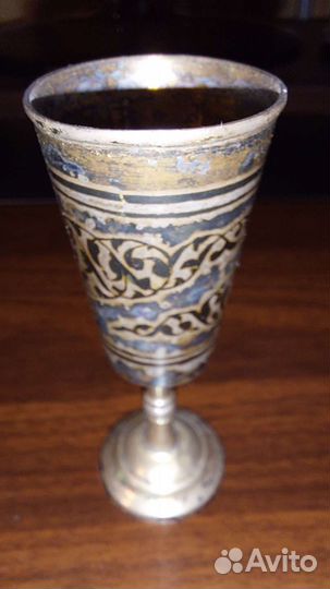 Рюмка, серебро с позолотой. СССР