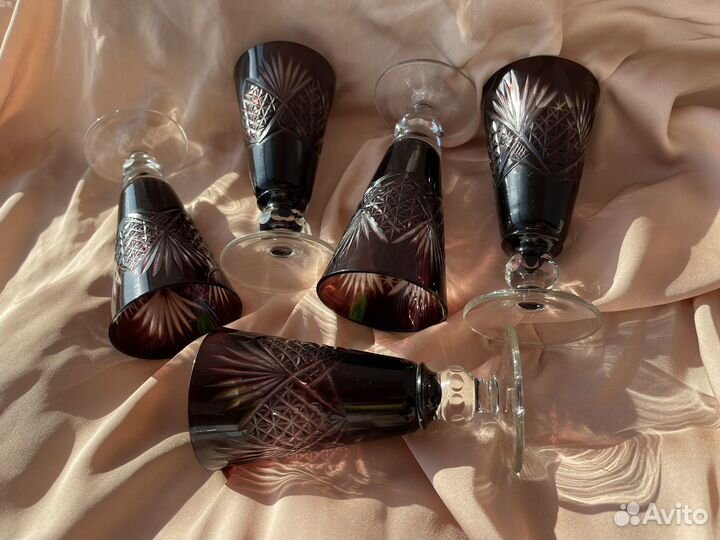 Рюмка марганцевый хрусталь гхз СССР