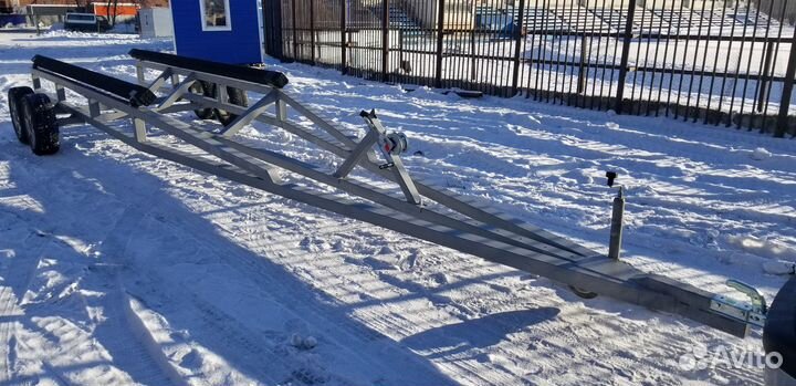 Портовая телега прицеп для катера лодки и яхты НДС