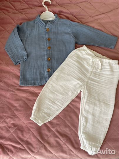 Летний костюм из муслина для мальчика
