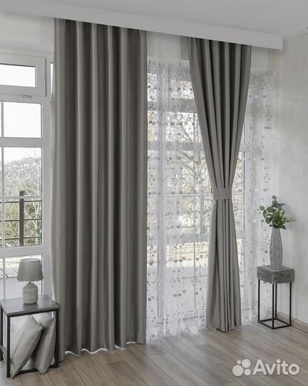 Шторы сатен Адора Хром
