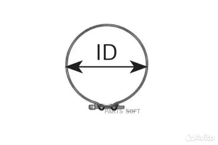 Dinex 99925 DIN99925 хомут трубы глушителя (сталь)