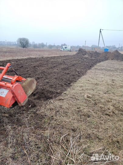 Покос травы вспашка земли расчистка участков спил
