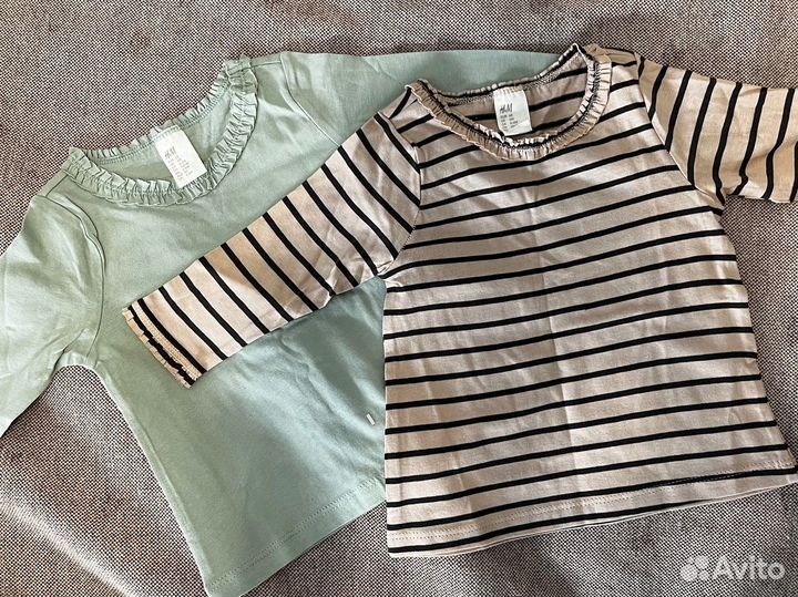 Новые Лонгсливы h&m для девочки 68 размер