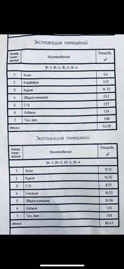 Своб. планировка, 55 м², 3/30 эт.