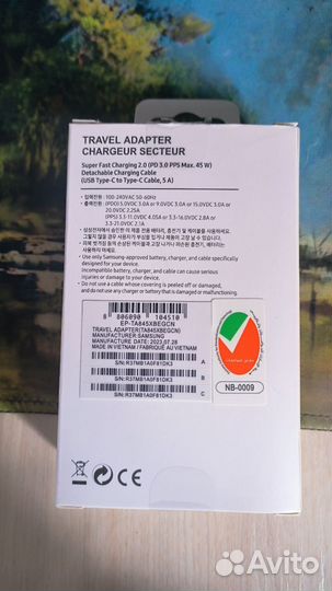 Зарядное устройство Samsung Type-C 25W Bl