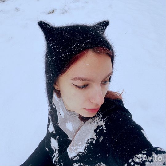 Шапка чепчик с ушками / рогами