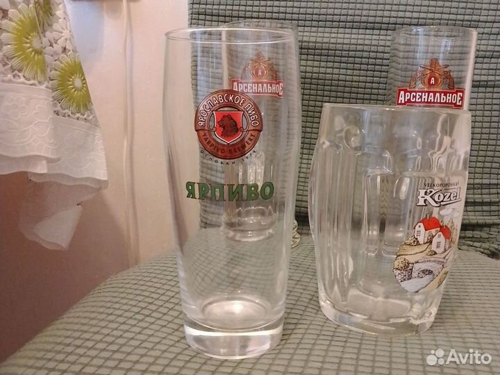 Стаканы бокалы кружки для пива
