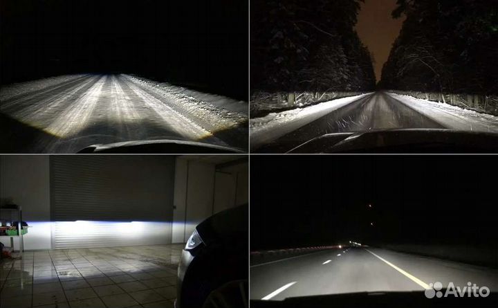 Фары на priora c B LED линзой