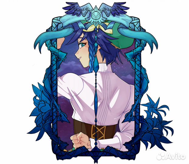 Арт в аниме-стиле на заказ