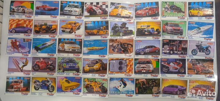 Вкладыши от жвачки turbo