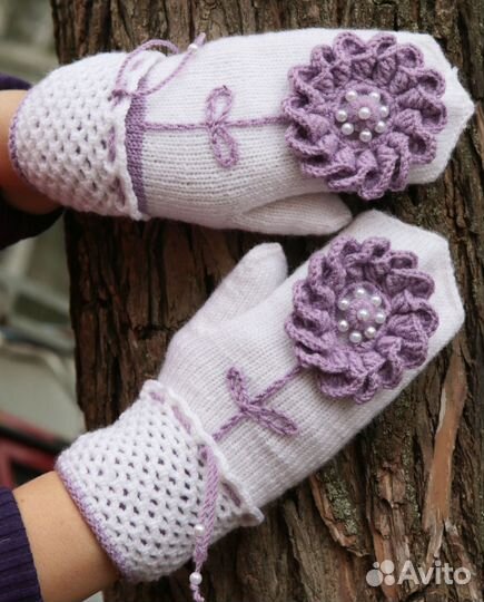Варежки ручной работы