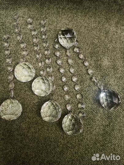 Подвески шар хрустальные