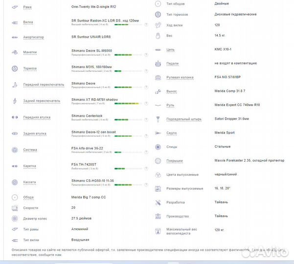 Двуподвес Merida One-Twenty 7.400 2019
