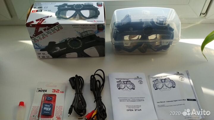 Маска для подводной видеосъёмки liguid image