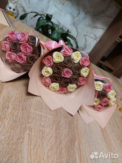 Шоколадные розы. Съедобные букеты из шоколада