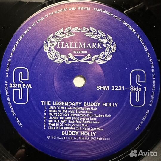 Buddy Holly – The Legendary Buddy Holly (1987г.)