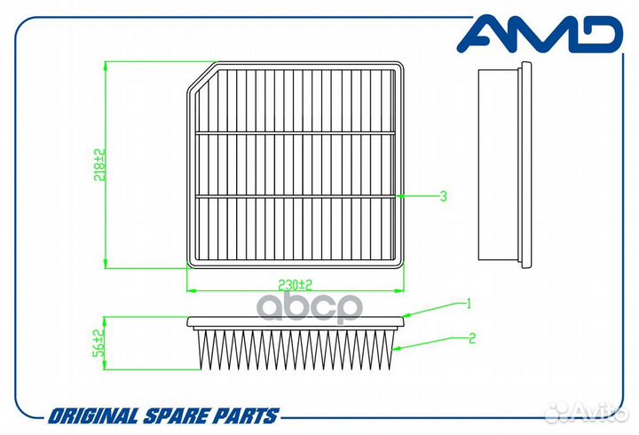 Фильтр воздушный amdfa996 AMD