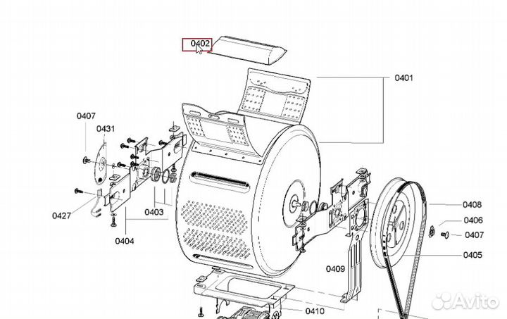 Бойник барабана вертикальной стир.машины Bosch