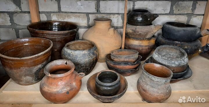 Глиняные Горшки Крынки Томяки Миски Тарелки Кувши