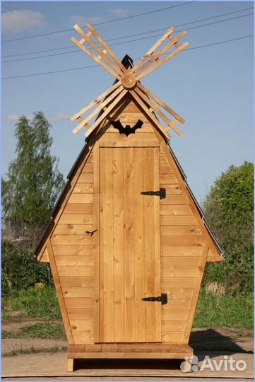 Дачный туалет деревянный с установкой цйк 249