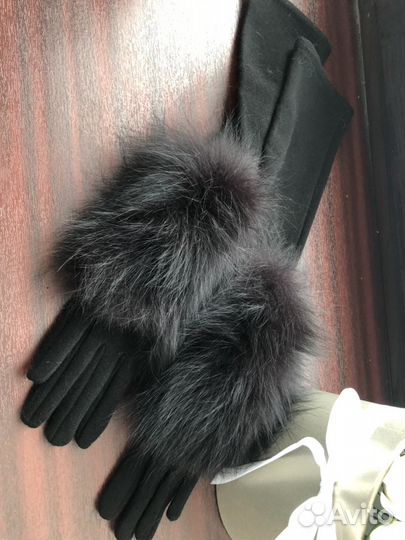 Перчатки/ Варежки с мехом натуральным