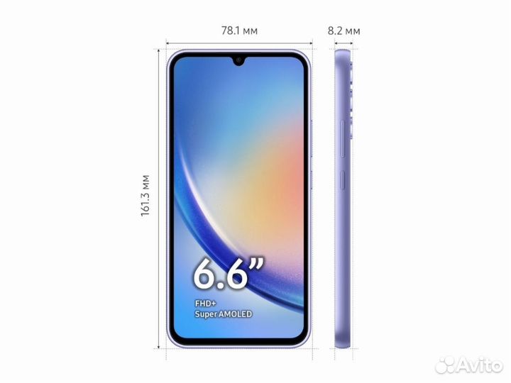Смартфон Samsung Galaxy A34 5G 256GB Лавандовый