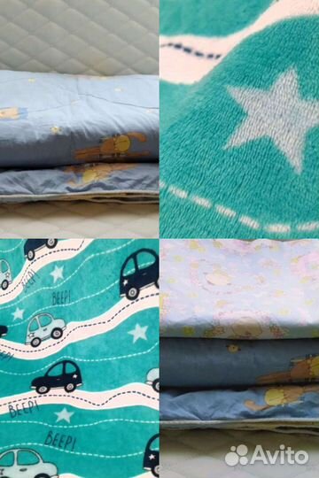 Простыня натяжная 90х2000 IKEA, одеяло, плед