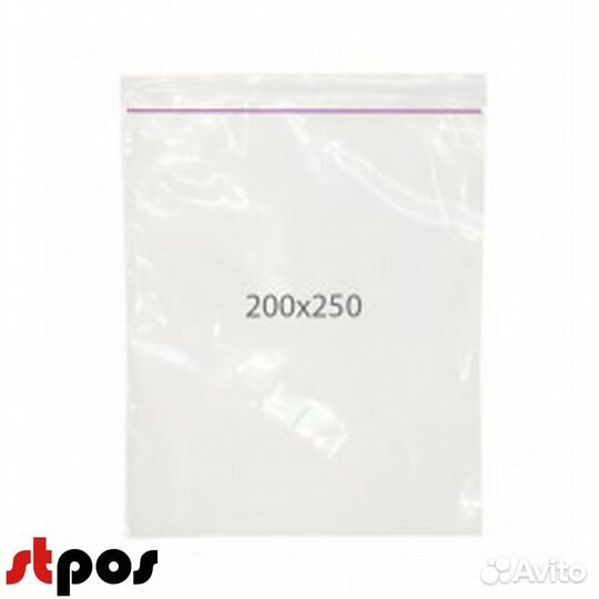 Пакеты zip lock 200х250 мм, 35 мкм, 500 шт./упак