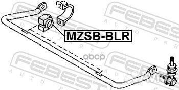 Втулка стабилизатора зад прав/лев mzsbblr