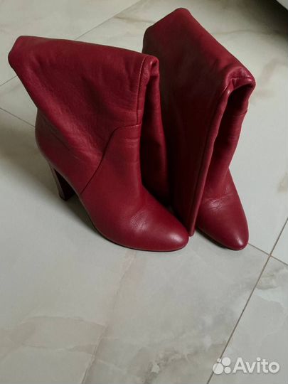 Сапоги трубы 38р натуральная кожа