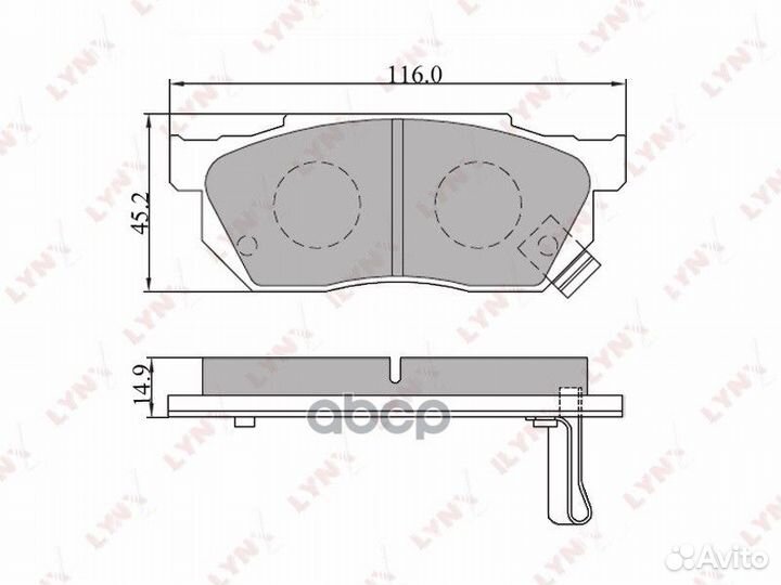 Колодки тормозные дисковые перед BD3412 LYN