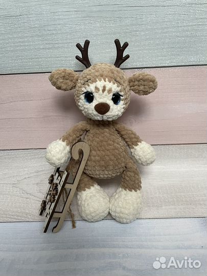 Олененок плюшевый ручной работы