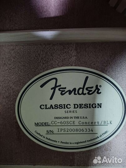 Гитара электроакустическая Fender